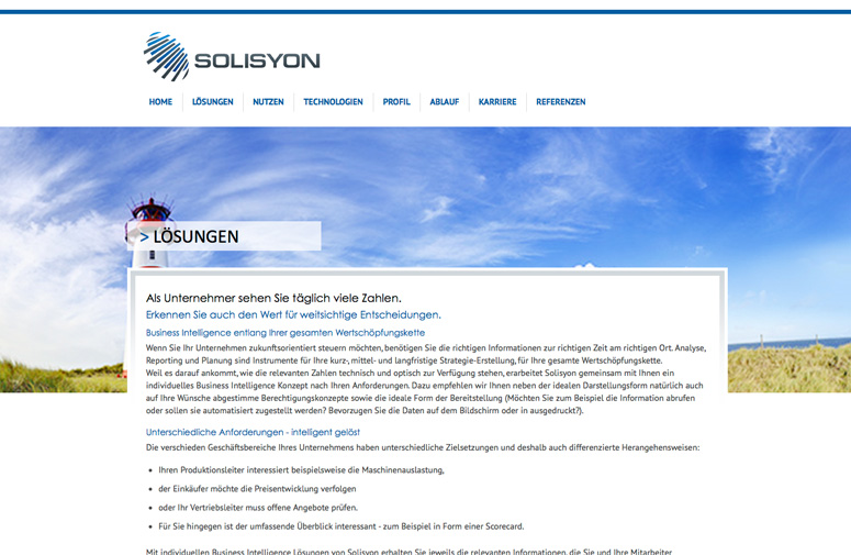 Solisyon Website Lösungen